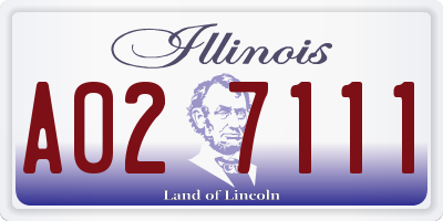 IL license plate A027111