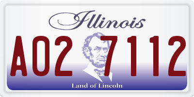 IL license plate A027112