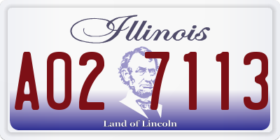 IL license plate A027113