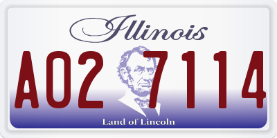 IL license plate A027114