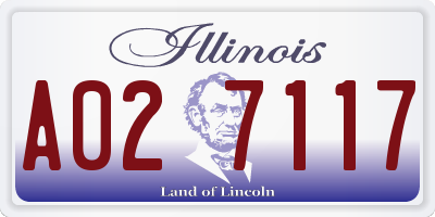 IL license plate A027117