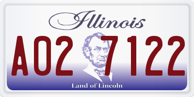 IL license plate A027122
