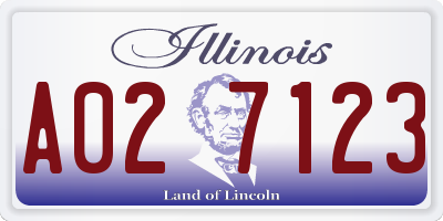 IL license plate A027123