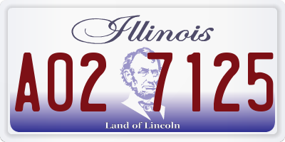 IL license plate A027125