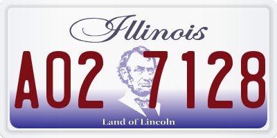 IL license plate A027128