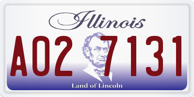 IL license plate A027131