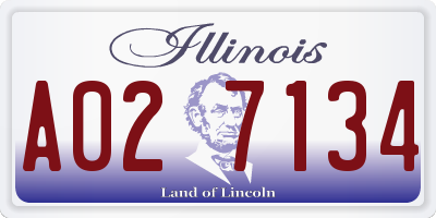 IL license plate A027134