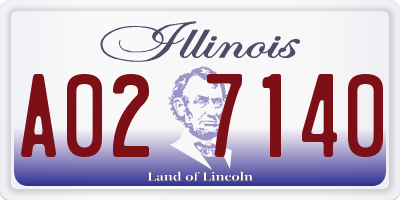 IL license plate A027140