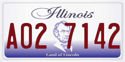 IL license plate A027142