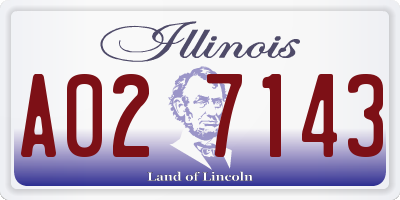 IL license plate A027143