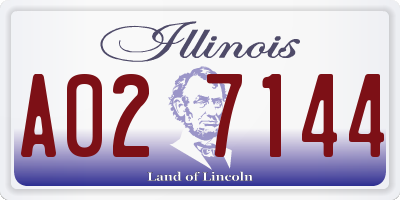 IL license plate A027144