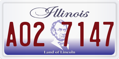 IL license plate A027147