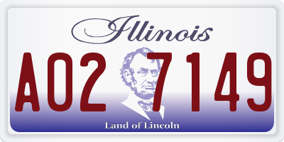 IL license plate A027149