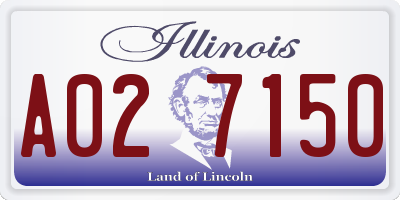 IL license plate A027150