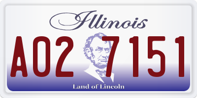 IL license plate A027151