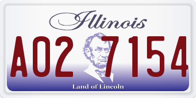 IL license plate A027154