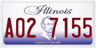 IL license plate A027155