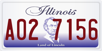 IL license plate A027156