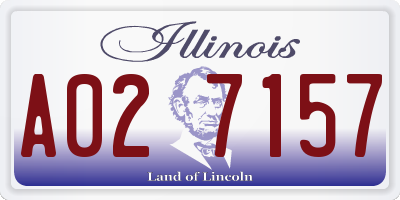 IL license plate A027157