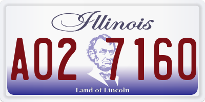 IL license plate A027160