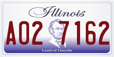 IL license plate A027162