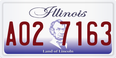 IL license plate A027163