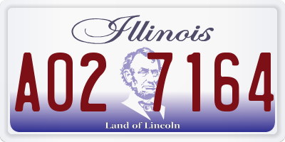 IL license plate A027164