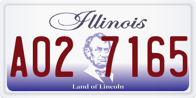 IL license plate A027165