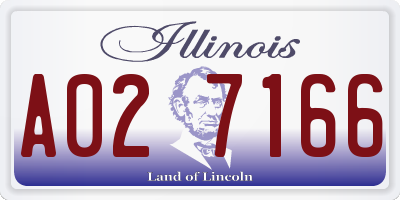 IL license plate A027166
