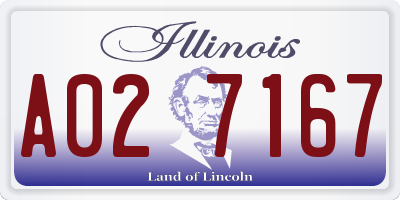 IL license plate A027167