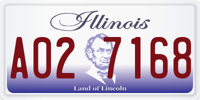 IL license plate A027168