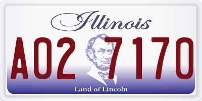 IL license plate A027170