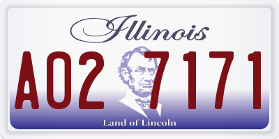 IL license plate A027171
