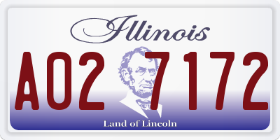 IL license plate A027172