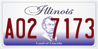 IL license plate A027173
