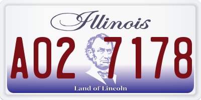 IL license plate A027178