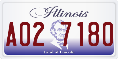 IL license plate A027180
