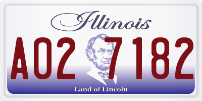 IL license plate A027182