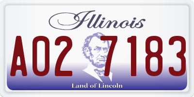 IL license plate A027183