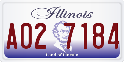 IL license plate A027184