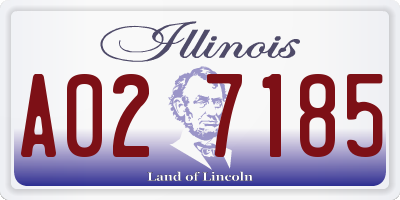 IL license plate A027185