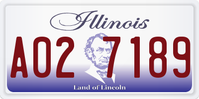 IL license plate A027189