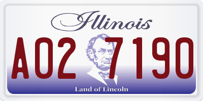IL license plate A027190