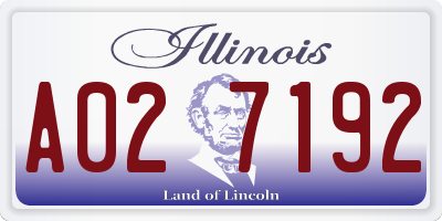 IL license plate A027192
