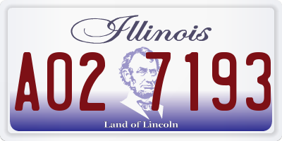 IL license plate A027193