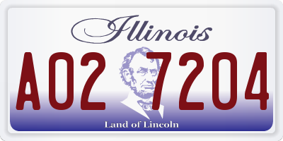 IL license plate A027204