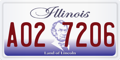 IL license plate A027206