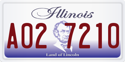 IL license plate A027210