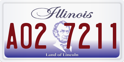 IL license plate A027211