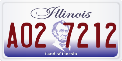 IL license plate A027212